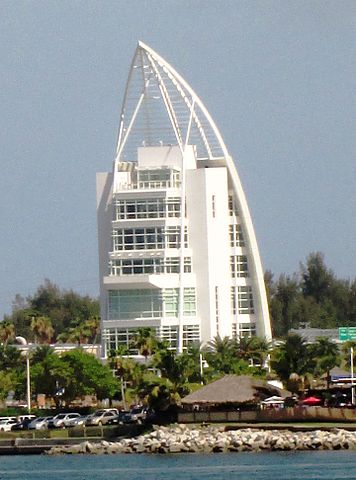 The Exploration Tower at 670 Dave Nesbit Drive in Port Canaveral, Florida 