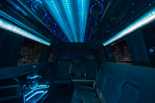 Inside a Excursion Stretch Limo