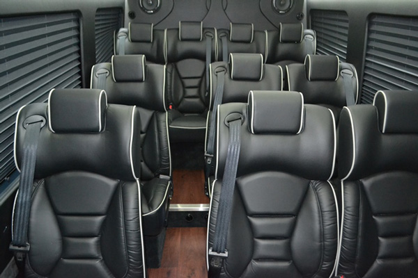 Inside a Mercedes Sprinter Van