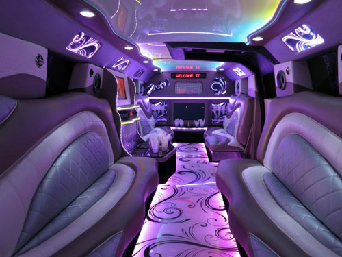 Inside a Suburban Stretch Limousine