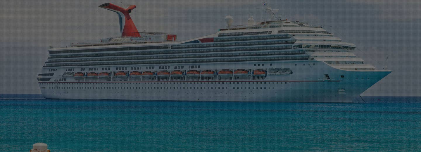 Carnival cruise ship anchored off Port Canaveral, Florida